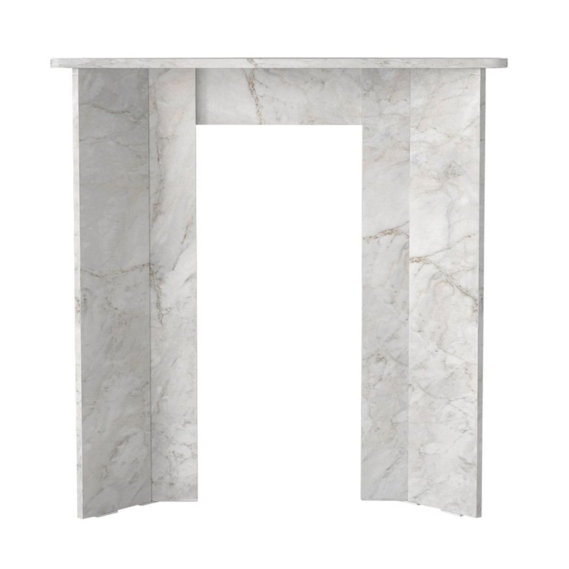 Κονσόλα Mara Megapap χρώμα λευκό εφέ μαρμάρου 90x29,6x91,8εκ.