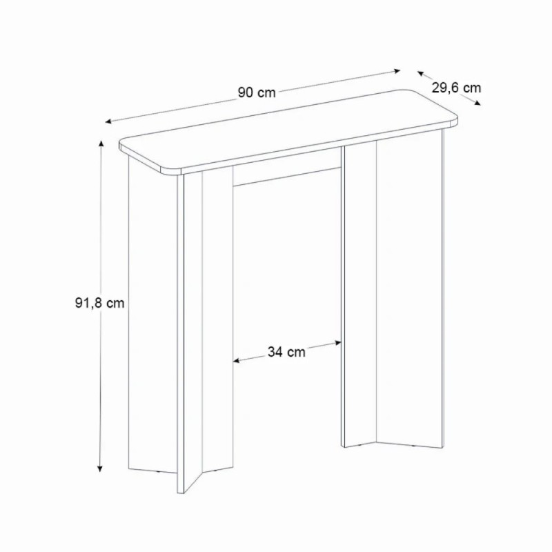 Κονσόλα Mara Megapap χρώμα λευκό εφέ μαρμάρου 90x29,6x91,8εκ.