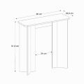 Κονσόλα Mara Megapap χρώμα travertine 90x29,6x91,8εκ.