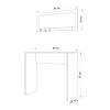 Κονσόλα με καθρέπτη Cosenza Megapap χρώμα oak 80x30x82εκ. Κονσόλα με καθρέπτη Cosenza Megapap χρώμα oak 80x30x82εκ.