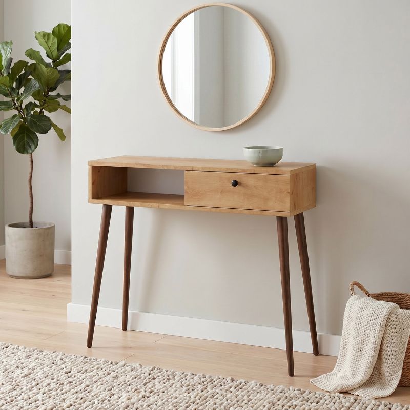 Napoli Megapap melamine sideboard in sapphire oak color 90x29x88cm.