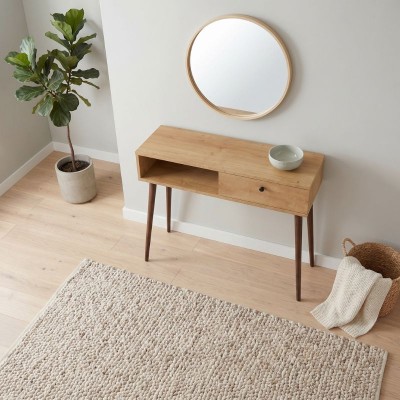 Κονσόλα Napoli Megapap χρώμα sapphire oak 90x29x88εκ.