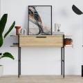 Otis Megapap melamine console in oak - white marble effect color 130x38x86,2cm.