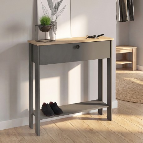 Priapos Megapap melamine dresser in anthracite - sepet oak color 90x29.6x91.8cm.