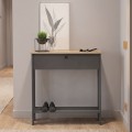 Κονσόλα Priapos Megapap χρώμα ανθρακί - sepet oak 90x29,6x91,8εκ.