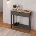 Κονσόλα Priapos Megapap χρώμα ανθρακί - sepet oak 90x29,6x91,8εκ.