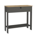 Κονσόλα Priapos Megapap χρώμα ανθρακί - sepet oak 90x29,6x91,8εκ.