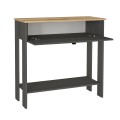 Κονσόλα Priapos Megapap χρώμα ανθρακί - sepet oak 90x29,6x91,8εκ.