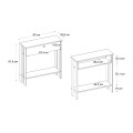 Κονσόλα Priapos Megapap χρώμα ανθρακί - sepet oak 90x29,6x91,8εκ.
