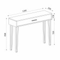 Κονσόλα Rochel Megapap χρώμα atlantic pine 120x35x89,8εκ.