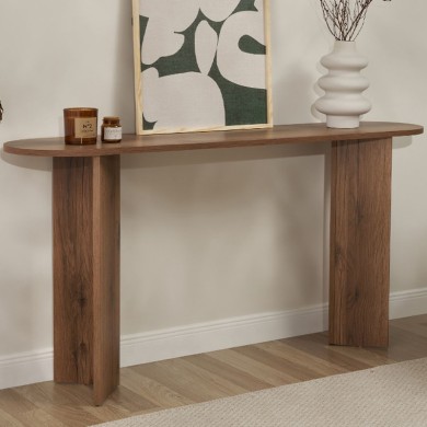 Sira Megapap melamine sideboard in walnut color 150x35x75cm.