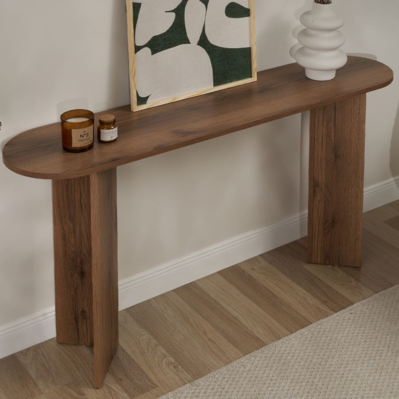 Sira Megapap melamine sideboard in walnut color 150x35x75cm.