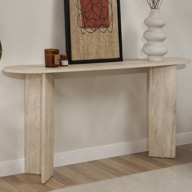 Sira Megapap melamine sideboard in travertine color 150x35x75cm.