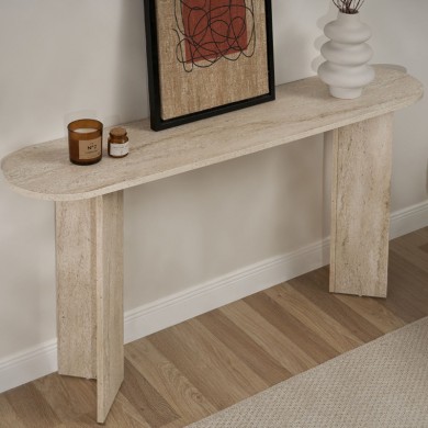 Sira Megapap melamine sideboard in travertine color 150x35x75cm.