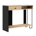 Κονσόλα Sirius Megapap χρώμα sapphire oak - silky black 100x35x79εκ.