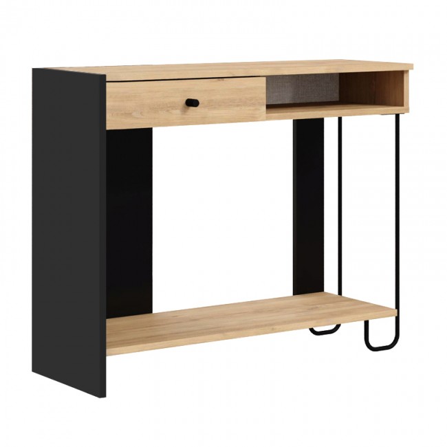 Κονσόλα Sirius Megapap χρώμα sapphire oak - silky black 100x35x79εκ.