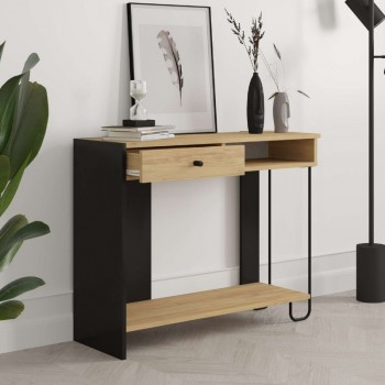 Κονσόλα Sirius Megapap χρώμα sapphire oak - silky black 100x35x79εκ. Κονσόλα Sirius Megapap χρώμα sapphire oak - silky black 100x35x79εκ.