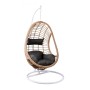 MACAN-II Hanging Lounge Steel White/Wicker Grey/Cushion Anthracite