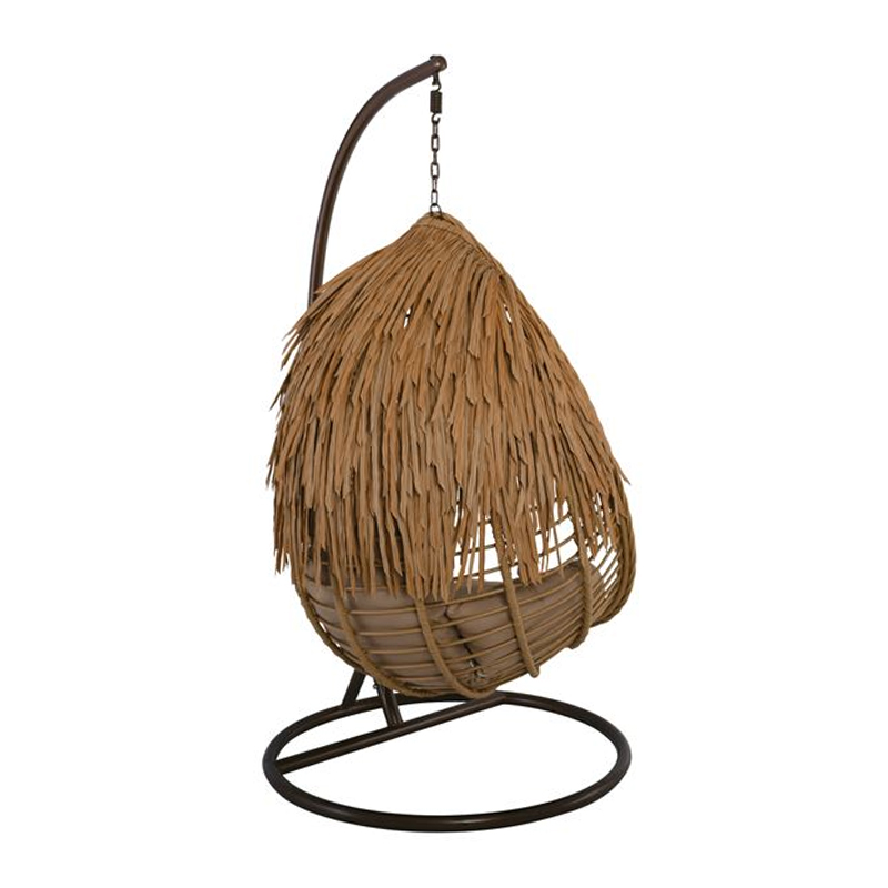 SALSA TROPIC Lounge Steel Brown/Wicker Natural/Cushion Beige