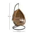 SALSA TROPIC Lounge Steel Brown/Wicker Natural/Cushion Beige