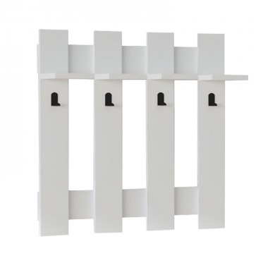 Carina Megapap melamine wall hanger in white color 70x18x70cm.