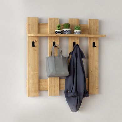 Carina Megapap melamine wall hanger in sapphire oak color 70x18x70cm.