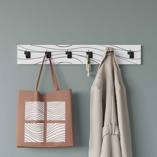 Flow Megapap wall hanger made of metal - melamine color white 63x1.8x9.8cm.