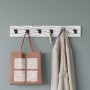 Flow Megapap wall hanger made of metal - melamine color white 63x1.8x9.8cm.