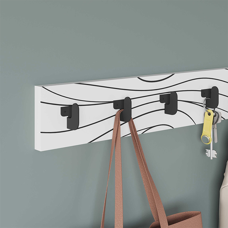 Flow Megapap wall hanger made of metal - melamine color white 63x1.8x9.8cm.