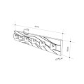 Flow Megapap wall hanger made of metal - melamine color white 63x1.8x9.8cm.