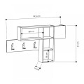 Game Megapap melamine wall hanger in light brown color 99,5x15x61cm.