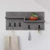 Harmon Megapap wall hanger made of metal - melamine color retro grey 65x15x31cm.