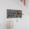 Harmon Megapap wall hanger made of metal - melamine color retro grey 65x15x31cm.