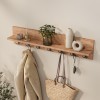 Κρεμάστρα τοίχου Kery Megapap χρώμα pine oak 91x11x20εκ.