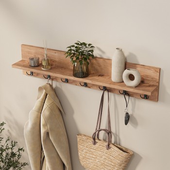 Κρεμάστρα τοίχου Kery Megapap χρώμα pine oak 91x11x20εκ.