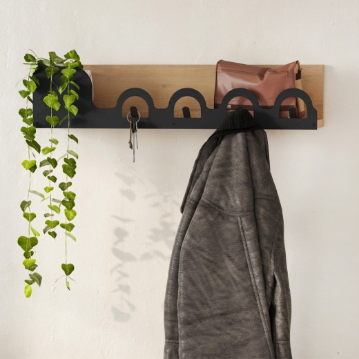 Κρεμάστρα τοίχου Liora Megapap χρώμα sapphire oak 63x14x14εκ.