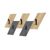 Livy Megapap wall hanger made of metal - melamine color sapphire oak - retro grey 75.2x1.8x45.3cm.