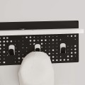 Wall hanger Popy Megapap made of metal - melamine color white - black 80x15.2x20.3cm.