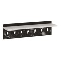 Wall hanger Popy Megapap made of metal - melamine color white - black 80x15.2x20.3cm.