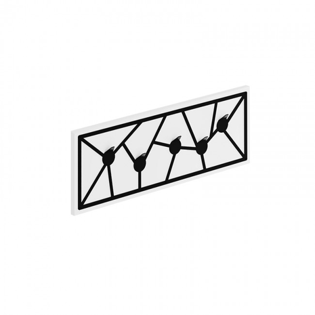 Κρεμάστρα τοίχου Trace Megapap χρώμα λευκό 74,6x1,8x26,6εκ.