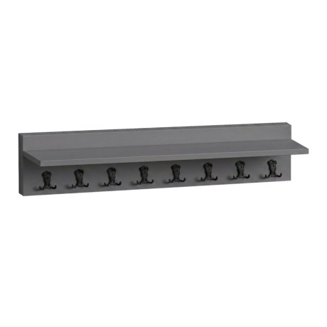 Κρεμάστρα τοίχου Vettini Megapap χρώμα ανθρακί 100x12x20εκ.