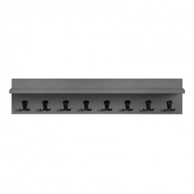 Κρεμάστρα τοίχου Vettini Megapap χρώμα ανθρακί 100x12x20εκ.