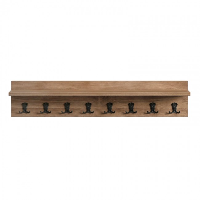 Κρεμάστρα τοίχου Vettini Megapap χρώμα καρυδί 100x12x20εκ.