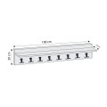 Κρεμάστρα τοίχου Vettini Megapap χρώμα καρυδί 100x12x20εκ.