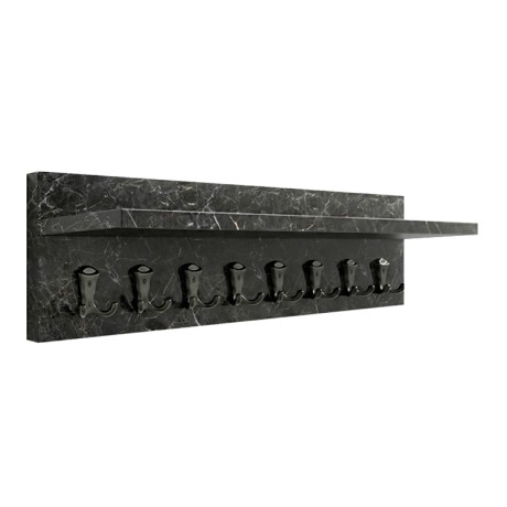 Kery Megapap melamine wall hanger in black marble color 100x12x20cm.