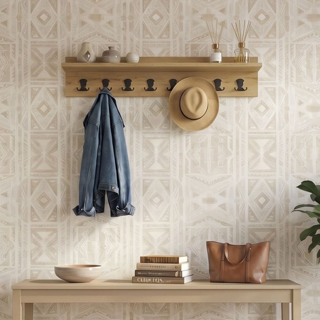 Κρεμάστρα τοίχου Vettini Megapap χρώμα sapphire oak 100x12x20εκ.