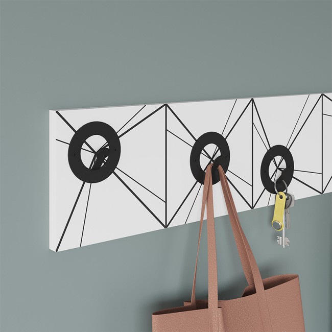 Vizy Megapap wall hanger made of metal - melamine color white 90x1.8x18cm.