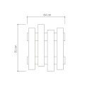 Κρεμάστρα τοίχου Wave Megapap χρώμα φυσικό οξιάς 64x4x81εκ.
