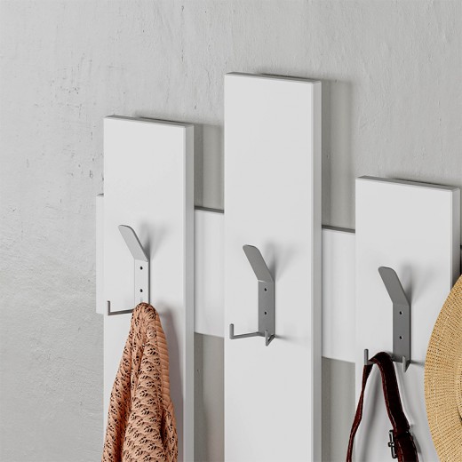 Κρεμάστρα τοίχου Wave Megapap χρώμα λευκό 64x4x81εκ. Κρεμάστρα τοίχου Wave Megapap χρώμα λευκό 64x4x81εκ.