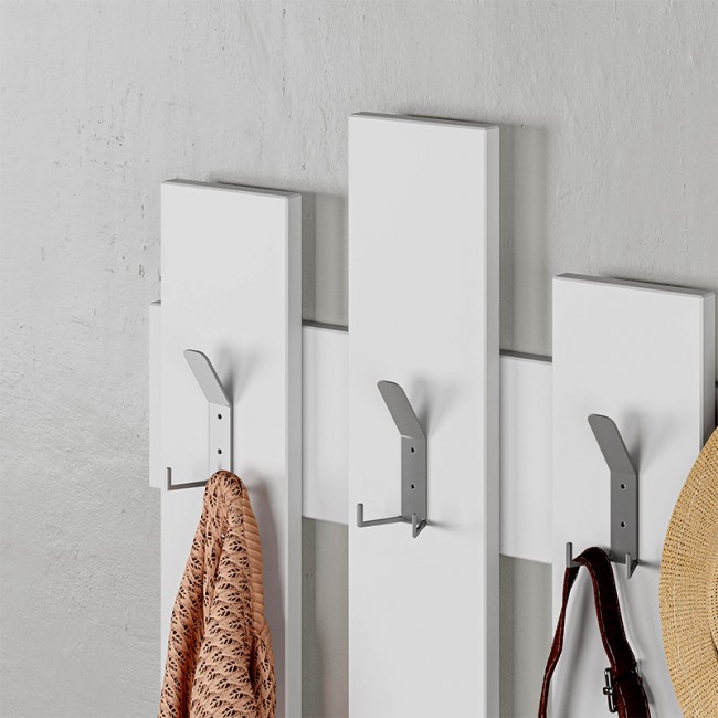 Κρεμάστρα τοίχου Wave Megapap χρώμα λευκό 64x4x81εκ. Κρεμάστρα τοίχου Wave Megapap χρώμα λευκό 64x4x81εκ.